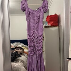 Zara Lilac Ruched Dress